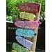 Favorite Places Directional Yard Sign - Handlettered and Handpainted Pickets