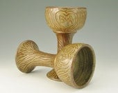 Wedding Table Goblets, Bride and Groom Toasting Pair, 10 Ounce Chalice, Enchanted Memories Set, Made To Order