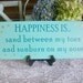 Wood Sign Beach Happiness is Sand Toes and Sunburn Nose Wall Decor