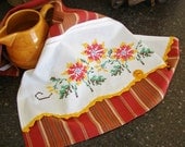 Tea Towel with a Vintage Touch - Desert Sunrise - Vintage Recycled to Upcycled Home Decor