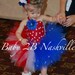 Patriotic Pageant Tutu Costume  Baby to 2T in Red White and Blue