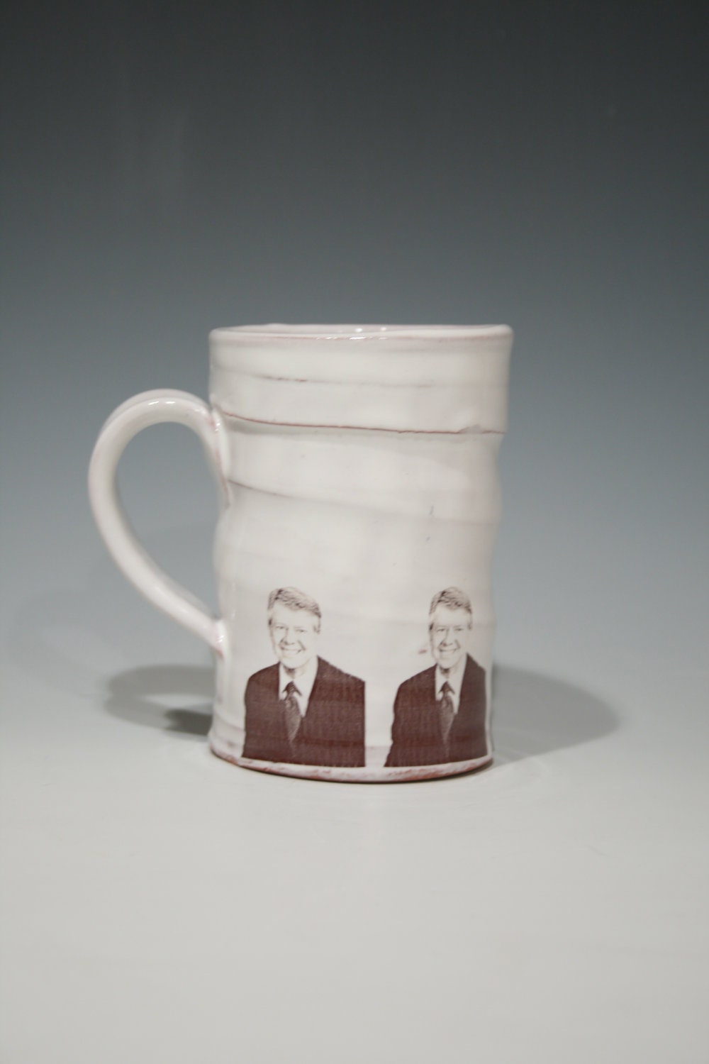 President Jimmy Carter Mug with white glaze.