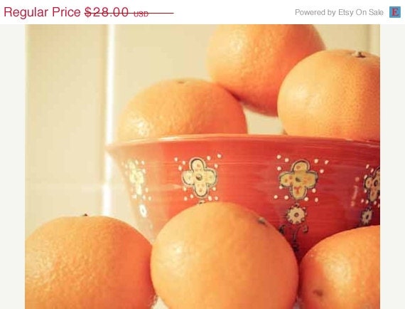 Orange fruit . kitchen wall art . retro style culinary print . modern food photography . Tangerine Dream