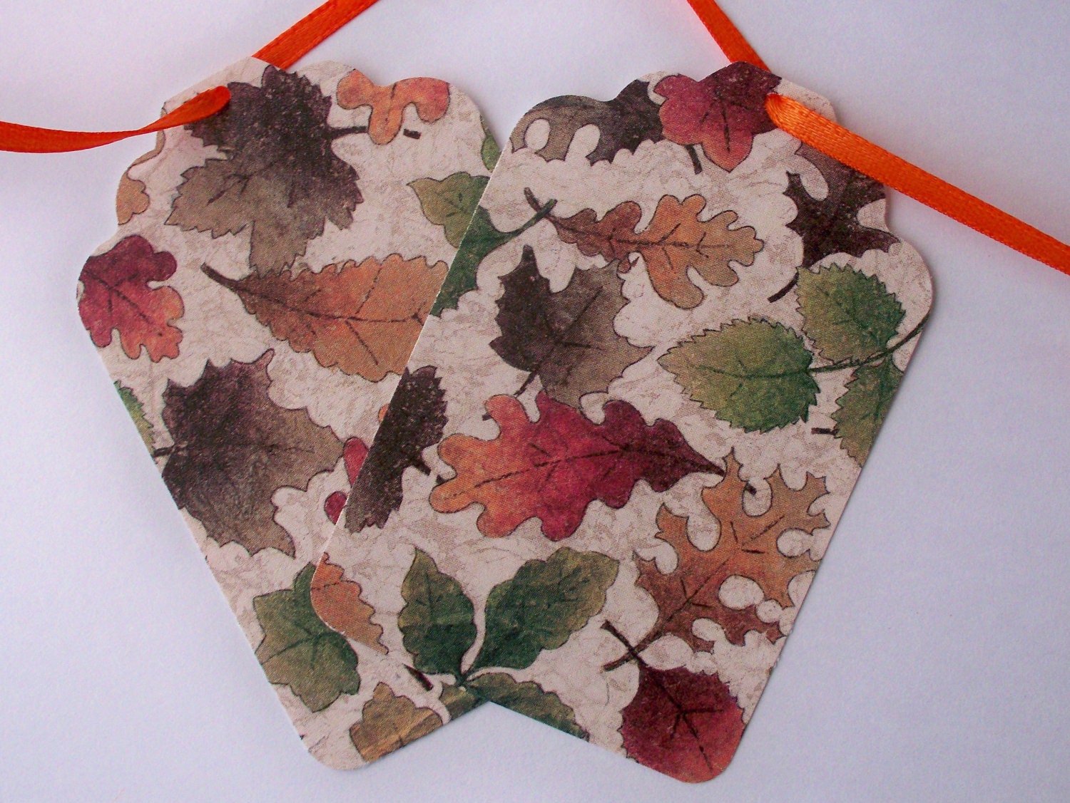 Gift Tag Fall Leaves Large Set of Six