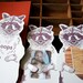 letterpress card raccoon die cut oops