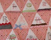 Quilt custom made from baby diaper burp cloths