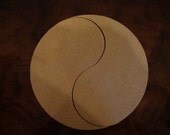 Handmade Mini Yin Yang Unfinished 4 inch Diameter 1/4 Inch Thick