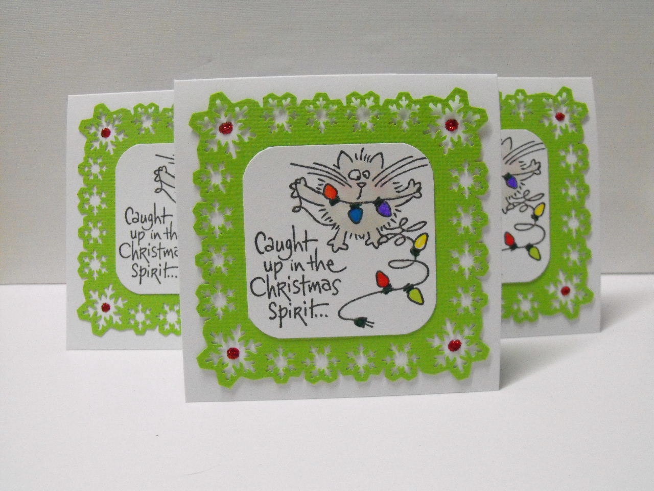 Cat Christmas Note Cards set of 6