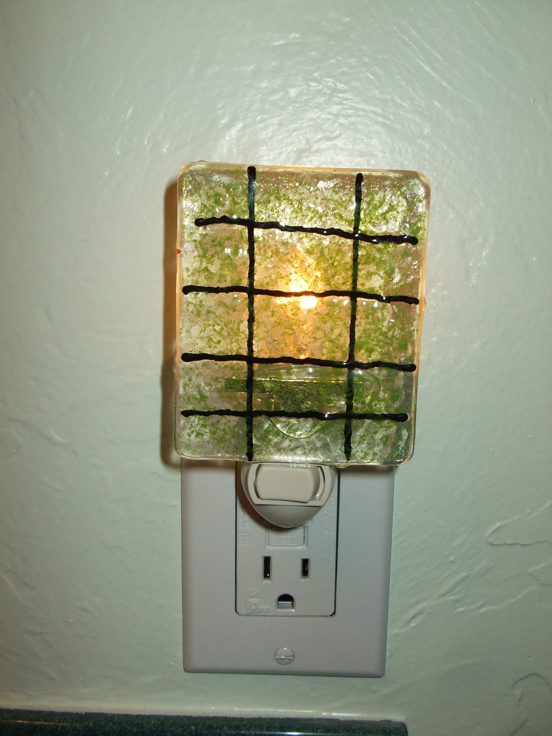 Green with Black Mini Fused NIght LIght