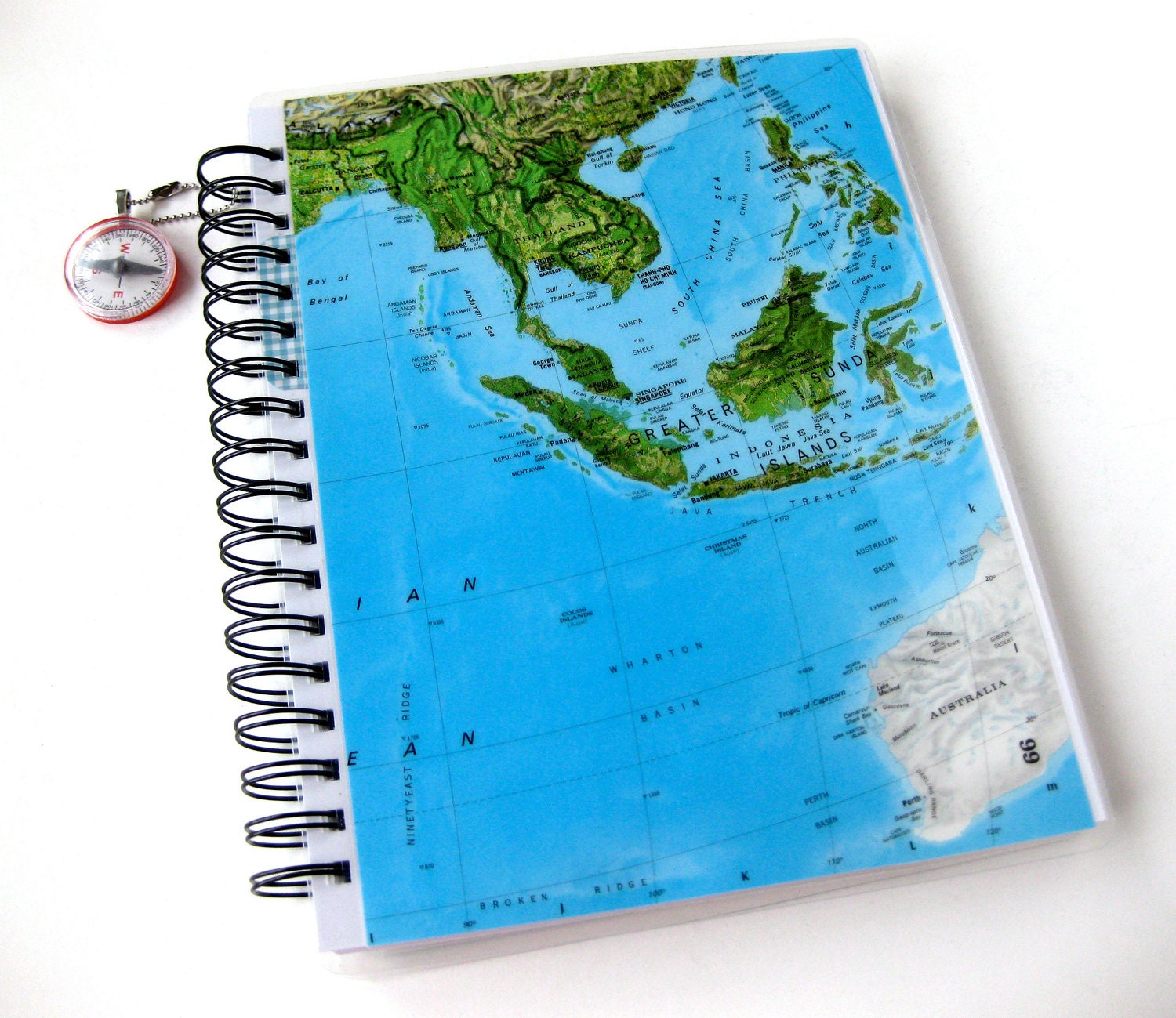Southeast Asia Map Sketch Book & Journal // Sprial Notebook