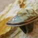 Soothing, Tranquil Variscite Free Form Cabochon in a Sterling and Reticulated Silver Small Ring