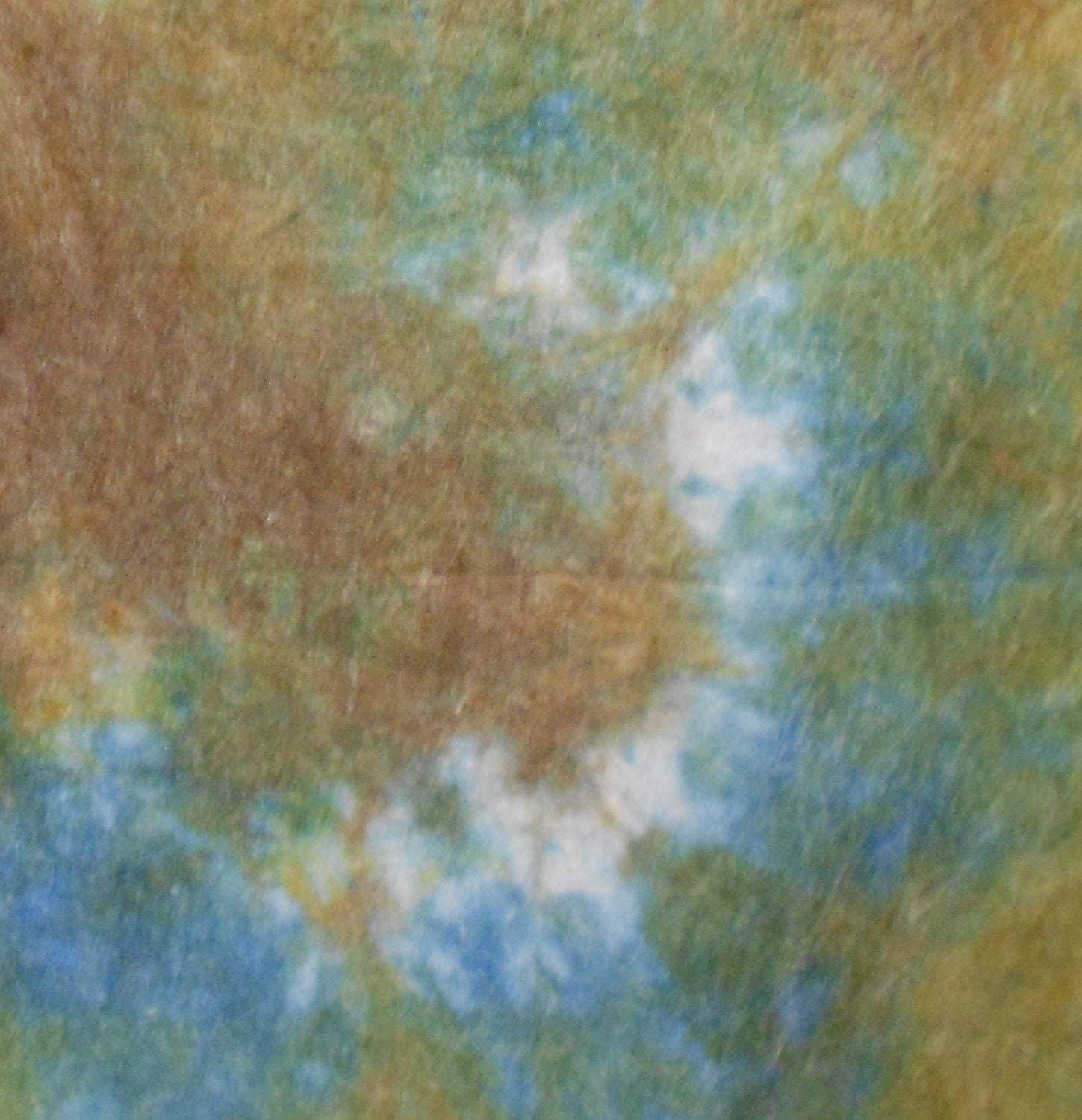 Tan, Teal, Green, Felt, Hand dyed, Unique, Serendipity by Sassa Lynne, Mixed Media Unique