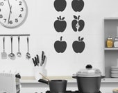 Apple Bunch Kitchen Wall Decal - Vinyl Sticker Decor Art - House Home Wall Decoration - HT117C