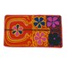 Vintage 70s Psychedelic Pop Art Placemats Orange Yellow Purple Abstract Flowers Set of 4