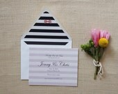 Preppy Stripes and Bows Save the Date Cards