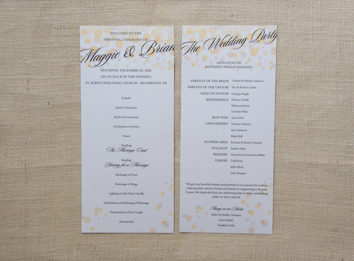 Champagne Sparkle Programs