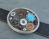 SALE Mosaic Belt Buckle-GEARED UP- Industrial Belt Buckle
