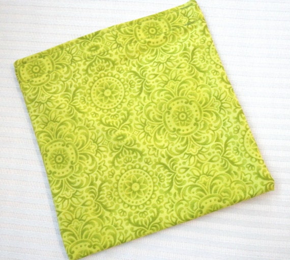 Reusable Sandwich Bag, Reusable Snack Bag - 1 bag in Chartreuse Swirl