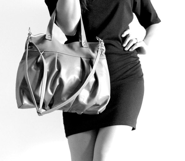Mini Ruche Bag in Dark Plum Burgundy Leather - Made to Order
