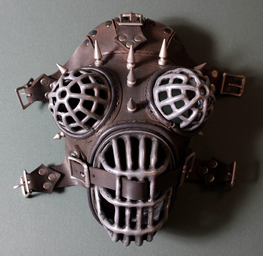 Steampunk Leather and Metal Mask "Crixus"