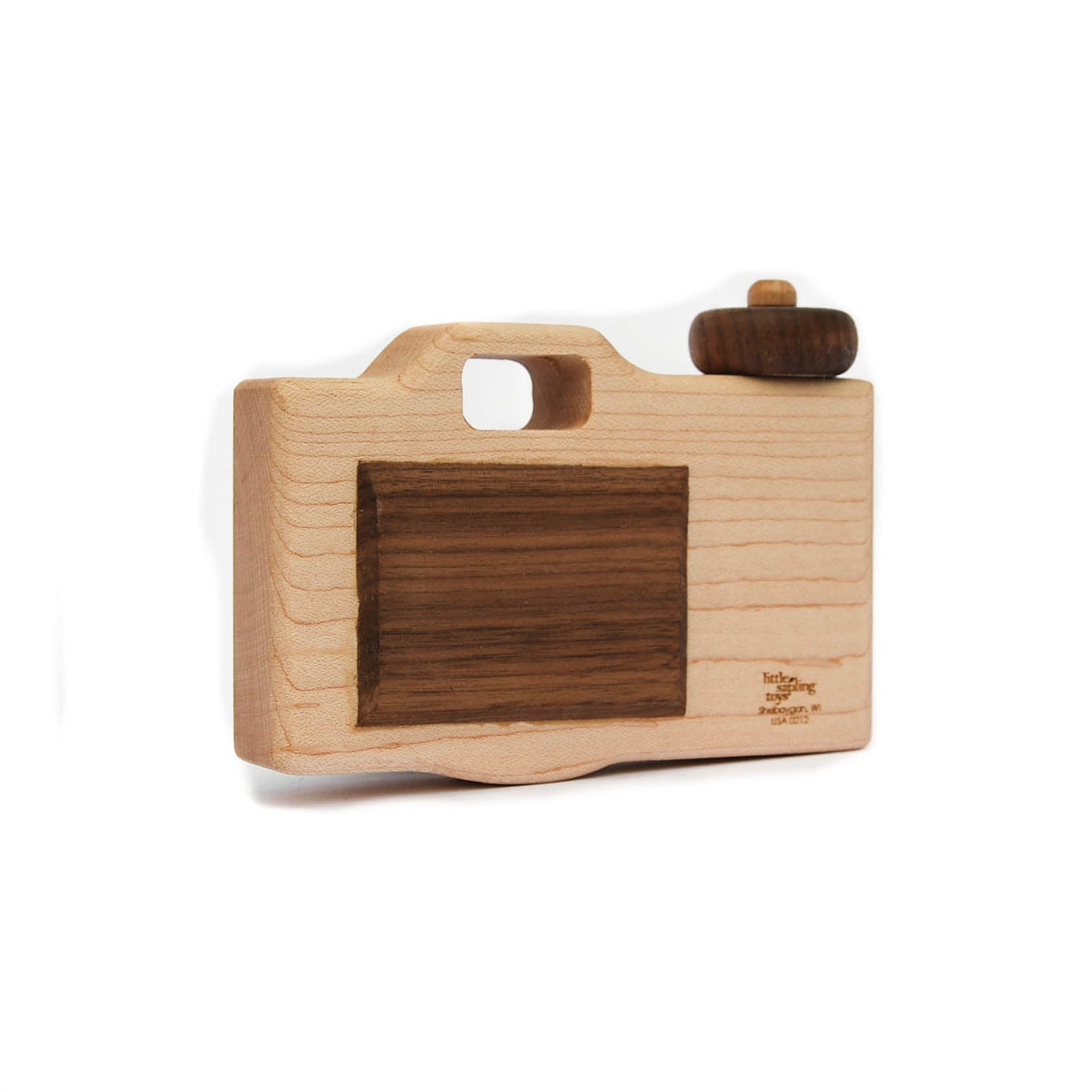 wooden toy camera, modern organic imagination toy