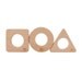 square, circle, triangle wooden teether baby toy set