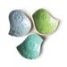 Pottery bowls Three little birds Seafoam turquoise Lime green Baby blue Snack bowls Bright home decor Housewarming Three bridesmaids gifts