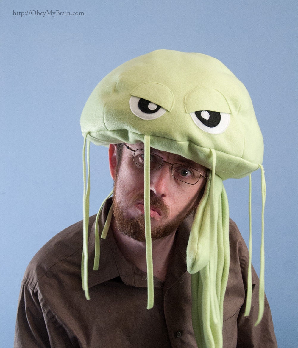 Fleece Jellyfish Hat - Light Green