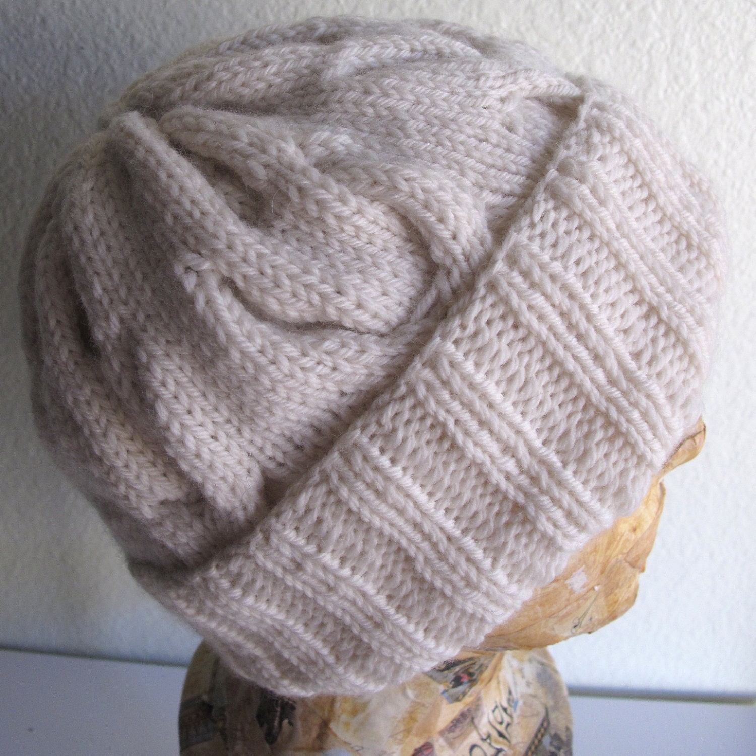 Hat Cashmere Merino Wool Cream