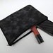 Makeup Bag Slim in Black Marble