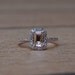 RESERVED - 1.5ct Cushion Peach sapphire in 14k rose gold diamond ring engagement ring-final payment