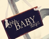 Shhh... Baby Sleeps -Shabby Chic wood Sign- Perfect Gift For Baby