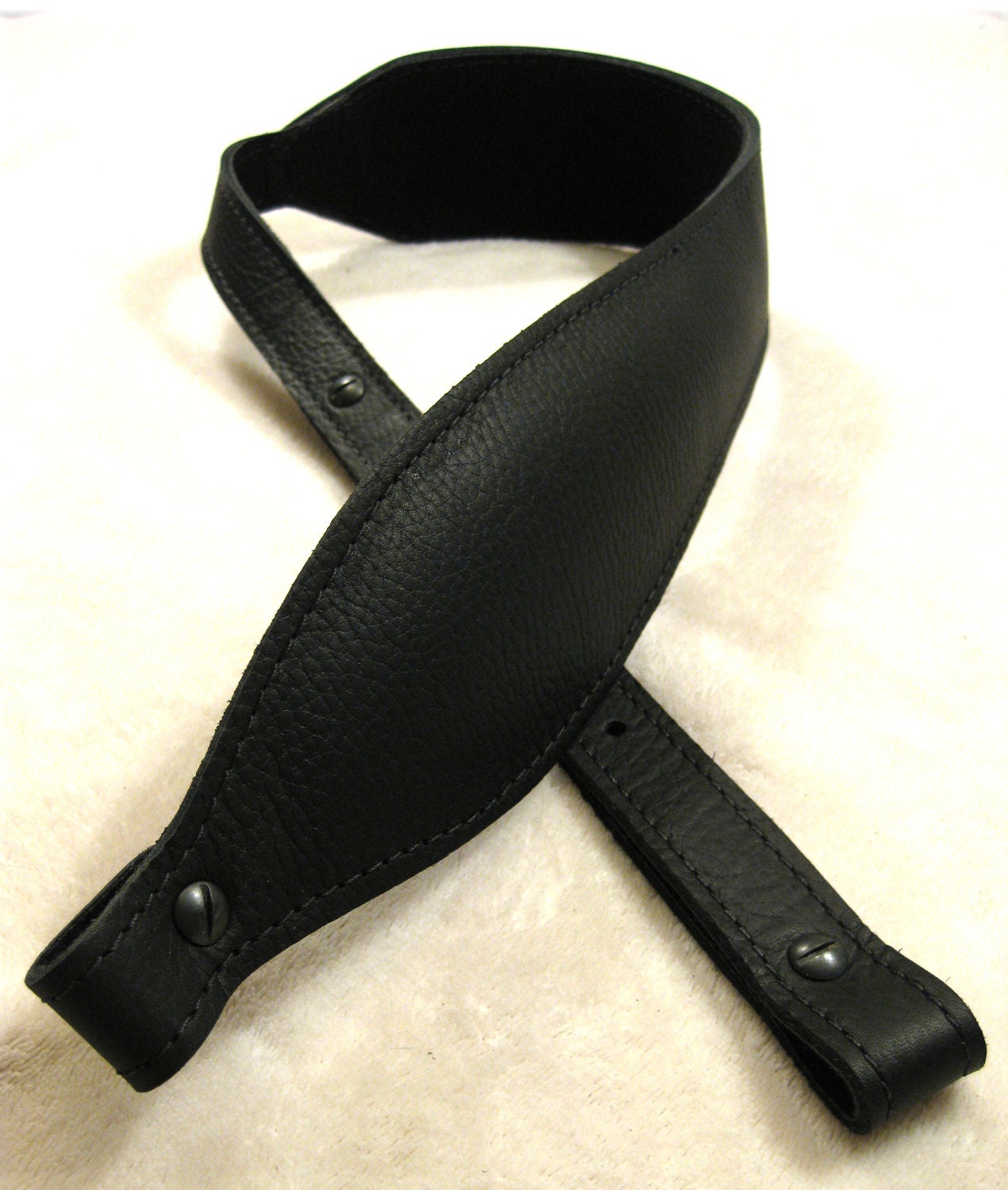 Black Leather Rifle Sling Padded by LeatherPro on Etsy