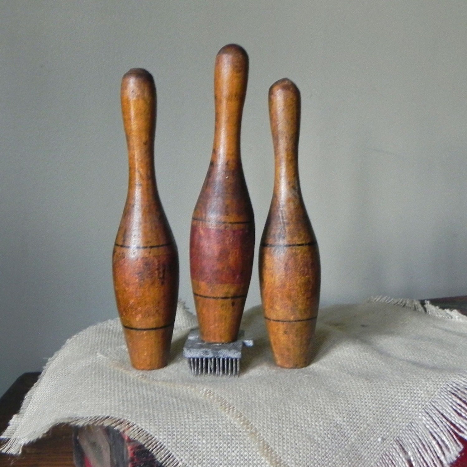 antique bowling set