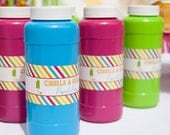 Popsicle Bubble Favor Labels Summer Birthday Party set of 12 by Belleza e Luce