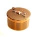 Vintage Trinket Box, Brass Metal Safety Pin Lid, Jewelry Box