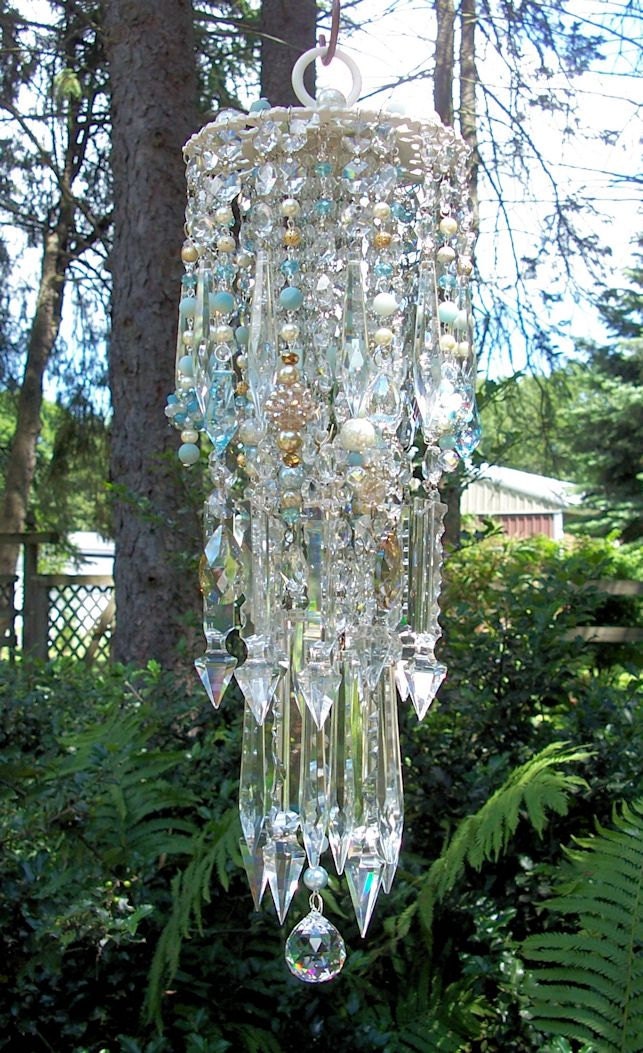 Exquisite Sea Goddess Antique Crystal Wind Chime