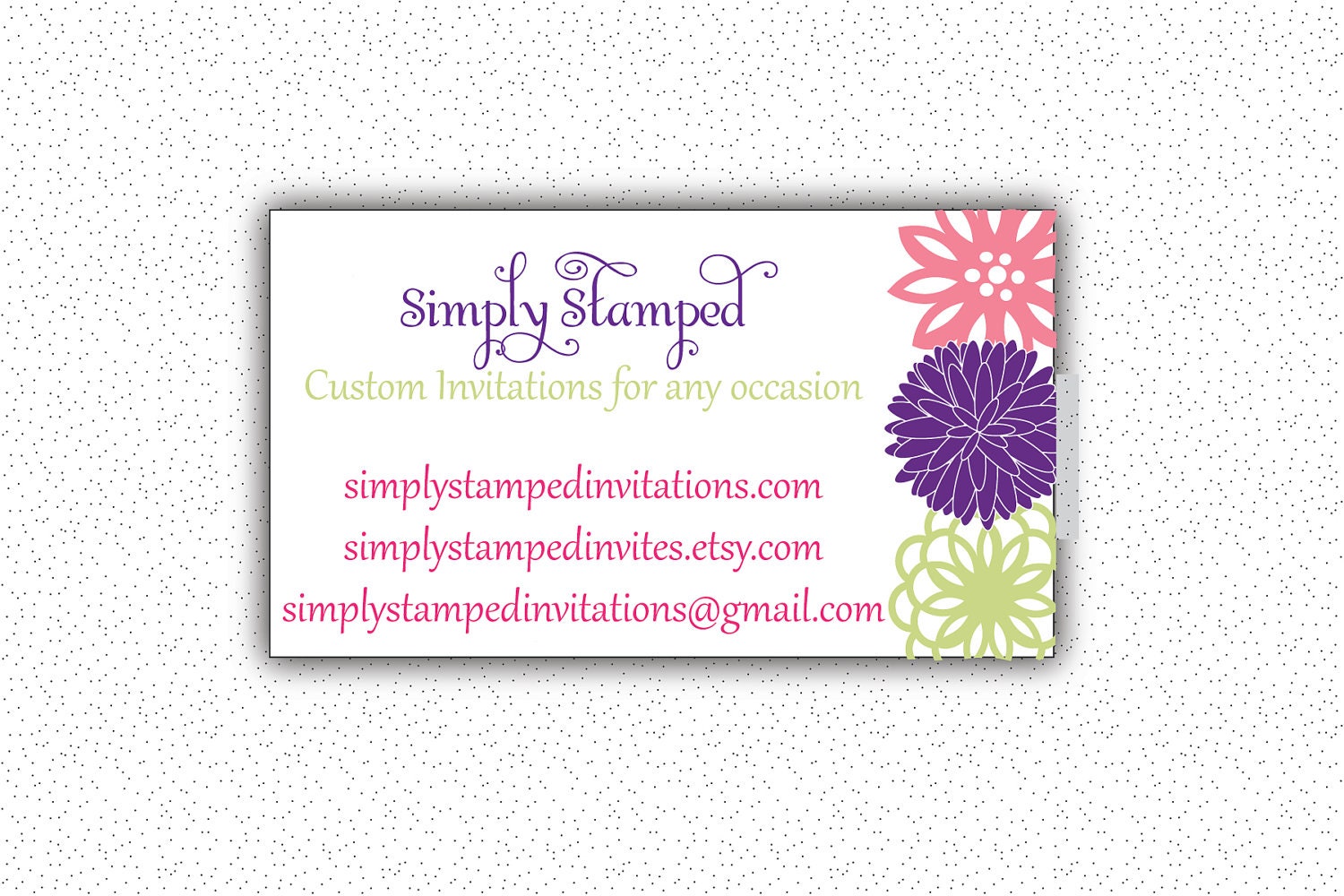 Business Card Design Simple Flowers PRINTABLE Il_170x135