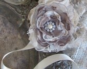 Wedding Wrist Corsage With Rhinestones and Pearls Made to order