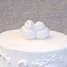 Two Lovebirds in Porcelain with White Glaze - Wedding Cake Topper