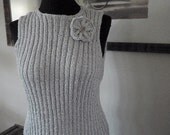40% Off  - 27.60  -   Spring Collection - Light Grey Sleeveless Sweater