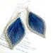 Blue and Purple Leaf Thread Earrings