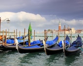 Gondolas along the Grand Canal, Venice  - 5 x 7 Fine Art Photograph, Italy, Europe, Italian, Travel Wall Art