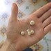 Pea. One-of-a-kind Handmade Porcelain Pendant.