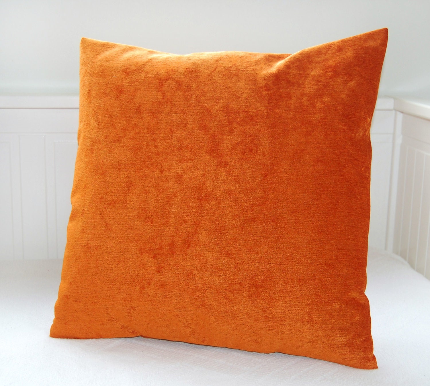 orange accent pillow cover, cushion cover mandarin orange 16 x 16 inch