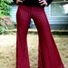 Black and Red Striped Pants -- Size Large
