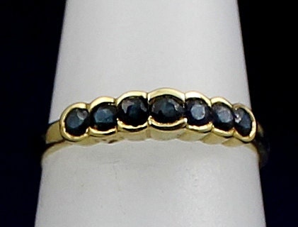Vintage 14K gold ring 0.54ct Sapphire size 6 1/2 VFJ-94