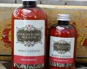 Handmade Pink Grapefruit Lotion 4 Ounces with Apricot Kernal, Macadamia Nut, Jojoba and Hazelnut Oils