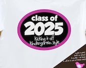back to school Tshirt  - funny Personalized childrens t-shirt for the kindergarten class of 2025