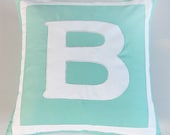 letter  alphabet  monogram pillows  Custom Made - 16 inch decorative toss cushion